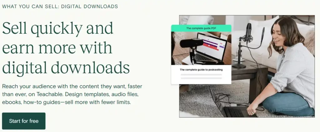 Teachable Review: The Smartest Pick for New Course Creators? 6 Teachable - Digital Downloads