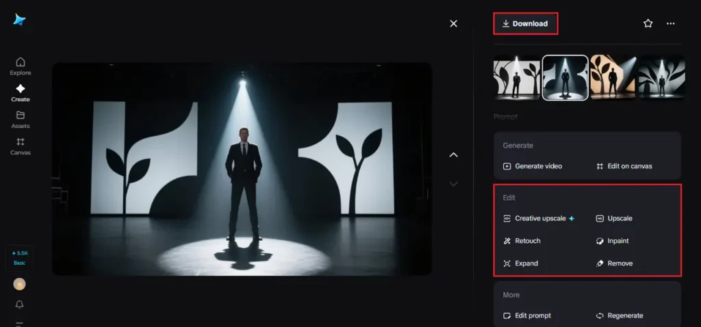 How to use Staging Techniques for LinkedIn Brand Posts 8 Dreamina - Refining Your Portrait