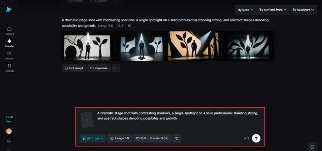 How to use Staging Techniques for LinkedIn Brand Posts 7 Dreamina - Set up the Parameters