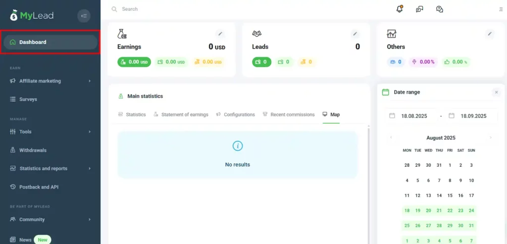 MyLead Review 2026: $2,847/Month Affiliate Network Exposed! 4 MyLead Dashboard