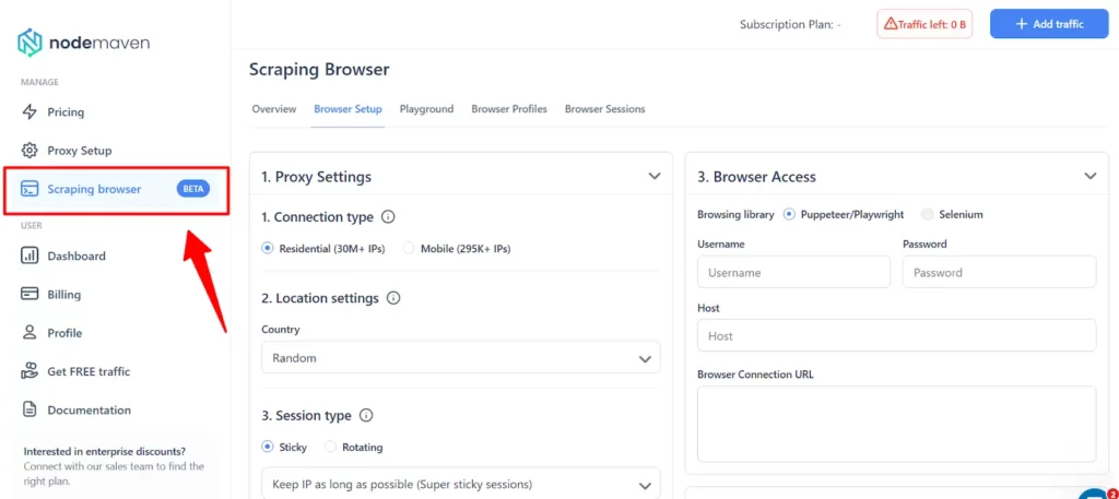 NodeMaven Review: The Best Proxy for arbitrage 2026 8 NodeMaven Scraping Browser