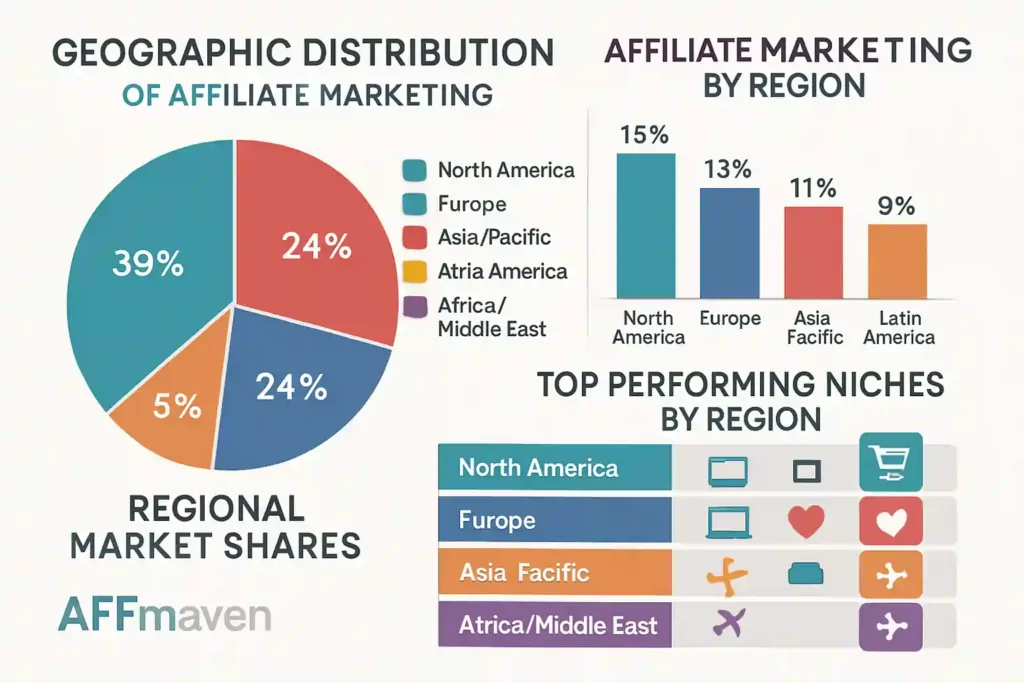 2026 Affiliate Marketing Statistics: $12B Industry Secrets! 8 Regional market trends showing growth patterns and analysis