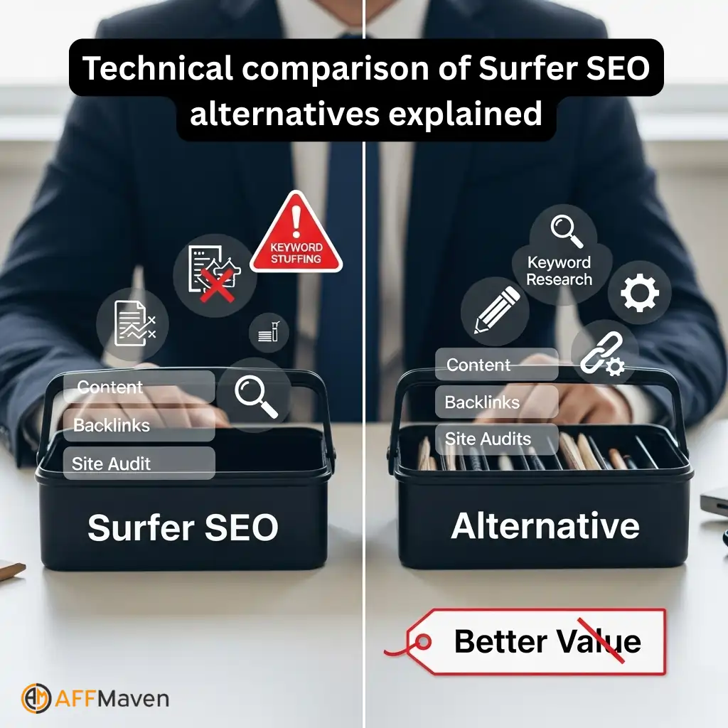Top 6 Surfer SEO Alternatives That Will Skyrocket Your Rankings 2 Technical comparison of Surfer SEO alternatives explained