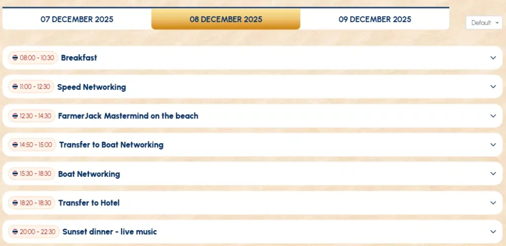 AWSummit Thailand 2025: Koh Chang Business Retreat 4 AWSummit Thailand Day2 Agenda