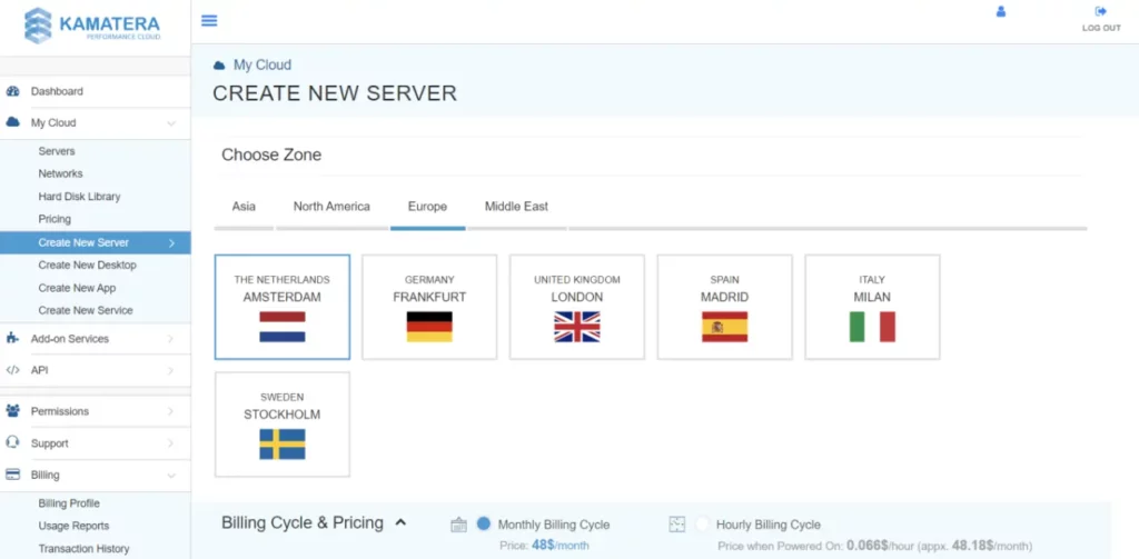 Kamatera Review: Nr. 1 Hochleistungs-Cloud-VPS-Anbieter {KOSTENLOSE 30-Tage-Testversion} 7 Neuen Server mit Kamatera erstellen