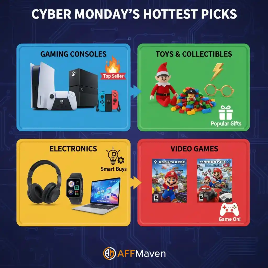 Cyber Monday Statistics 2025: Key Holiday E-commerce Insights 7 Popular Items of Cyber Monday sale