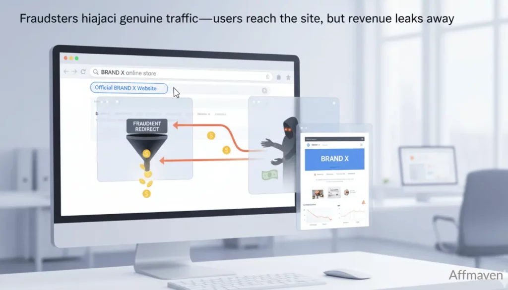 How to Stop Affiliate Fraud From Stealing Your Profits 3 Redirects and ad hijacking in affiliate marketing