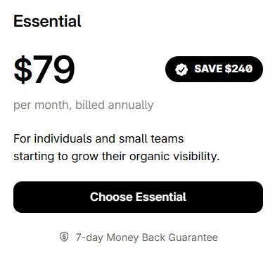 Surfer SEO Pricing Plans Breakdown for Marketers 2026 3 Surfer SEO Essential Plan