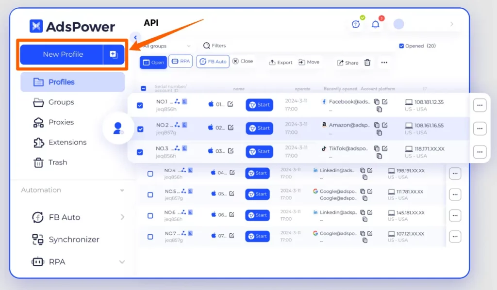 AdsPower Review: Detailed Look at Features and Pricing 2026 17 Create AdsPower Profile