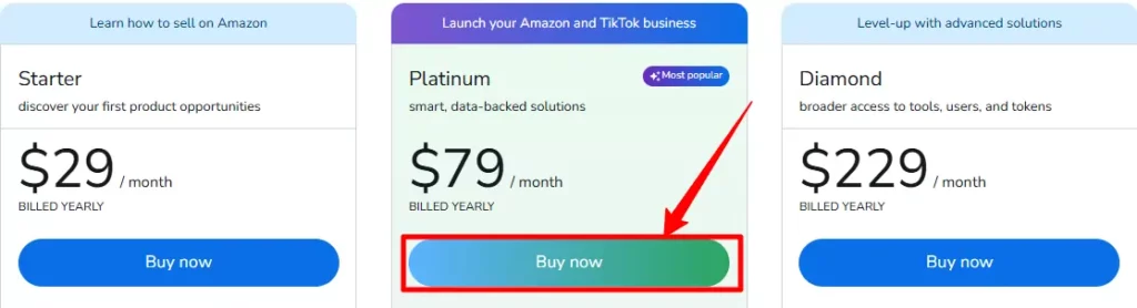 Helium 10 Black Friday 2025: 40% KORTING op Platinum gedurende 12 maanden! 7 Helium 10 Kies het Platinum-abonnement