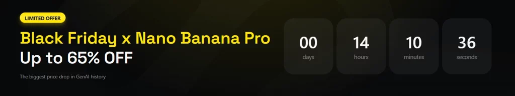 Higgsfield Black Friday Deal 2025: Unlimited 4K Nano Pro 3 Higgsfield Black Friday Offer