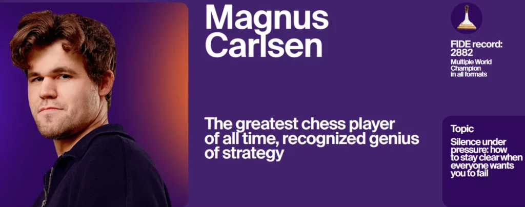 Megacampus Summit 2026 Dubai: Dates, Tickets & Speaker Lineup 4 Magnus Carlsen Speaker