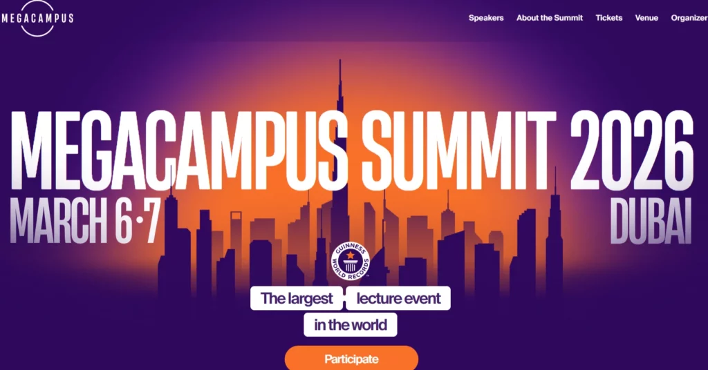 Megacampus Summit 2026 Dubai: Dates, Tickets & Speaker Lineup 12 Megacampus Summit 2026