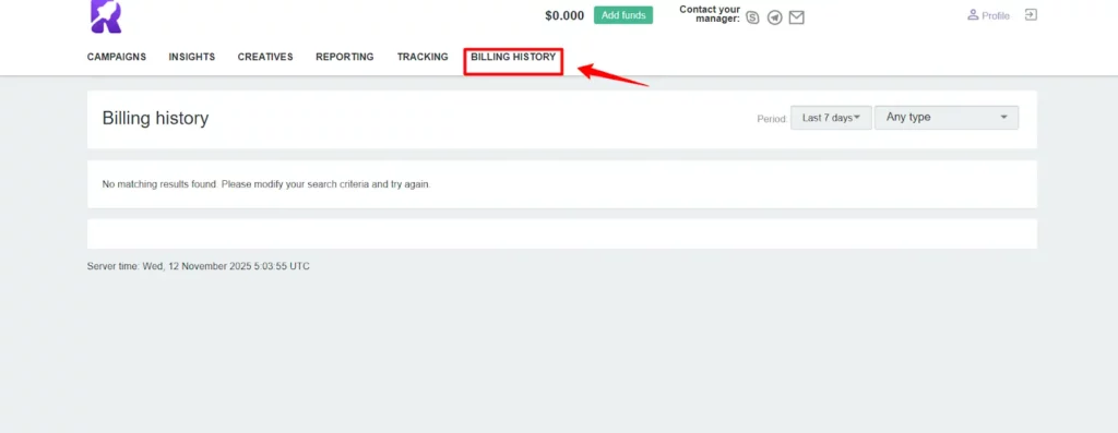 RoiAds Review (2026): Best Push & Pop Traffic Network Revealed? 14 ROIAds Billing History