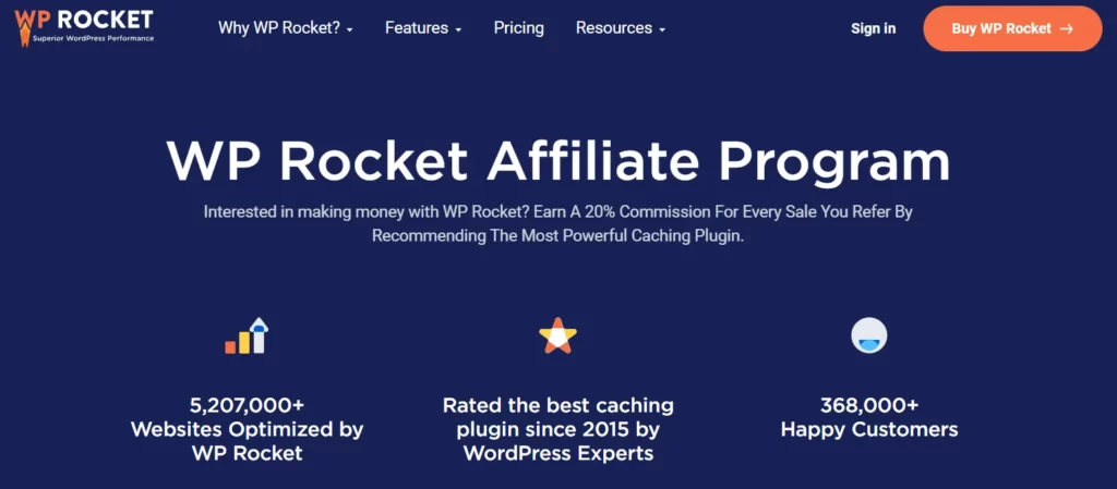 12+ Best WordPress Affiliate Programs for Bloggers 2026 10 WP Rocket Affiliate Program