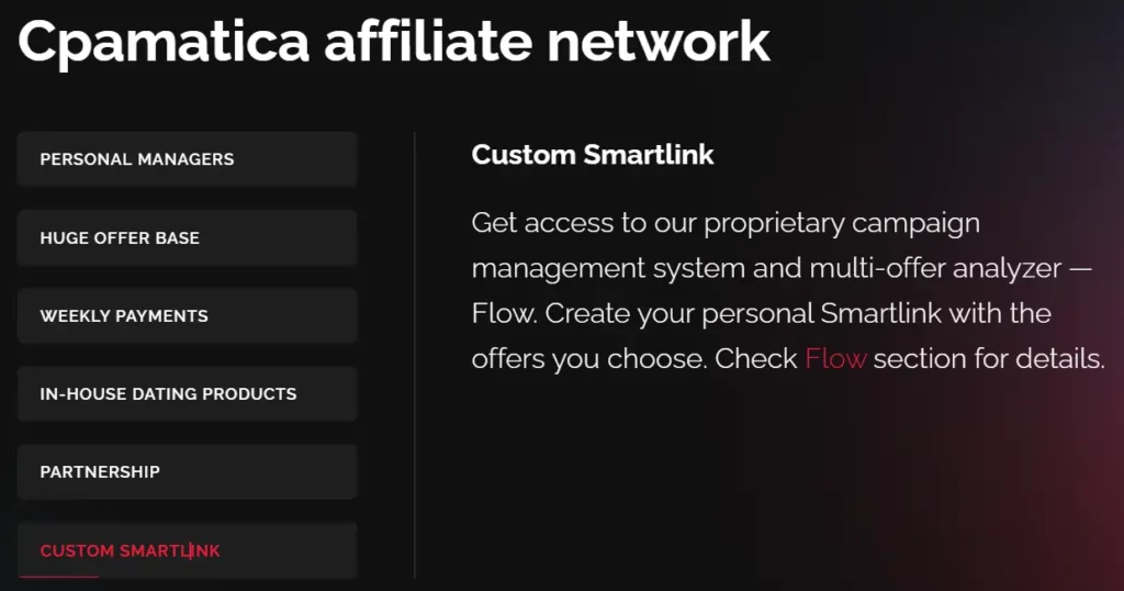 Cpamatica Review 2026: #1 CPA Network for Dating Niche? 7 Cpamatica Custom Smartlink Tool