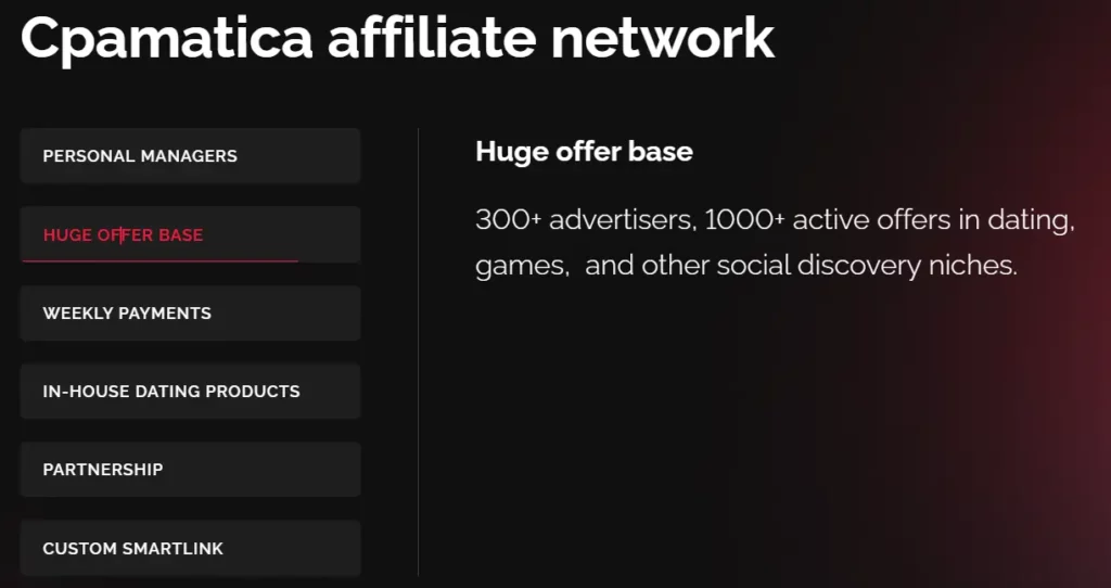 Cpamatica Review 2026: #1 CPA Network for Dating Niche? 5 Cpamatica Massive Offer Base Across