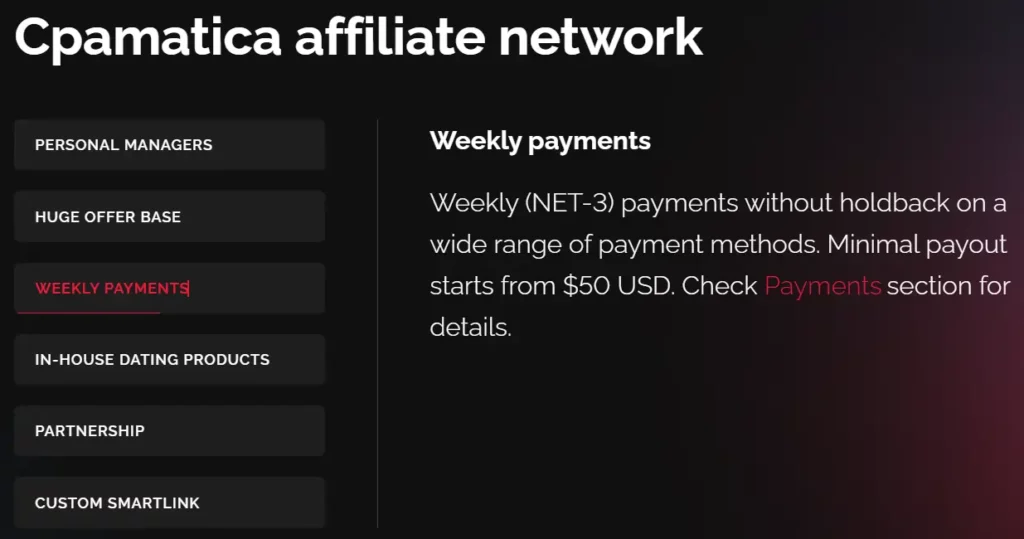 Cpamatica Review 2026: #1 CPA Network for Dating Niche? 6 Cpamatica Weekly Payment Schedule