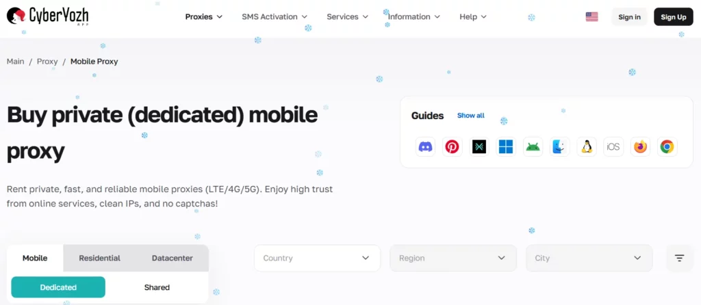 Recensione di CyberYozh 2026: proxy mobili e funzionalità anti-rilevamento 3 Proxy mobili CyberYozh