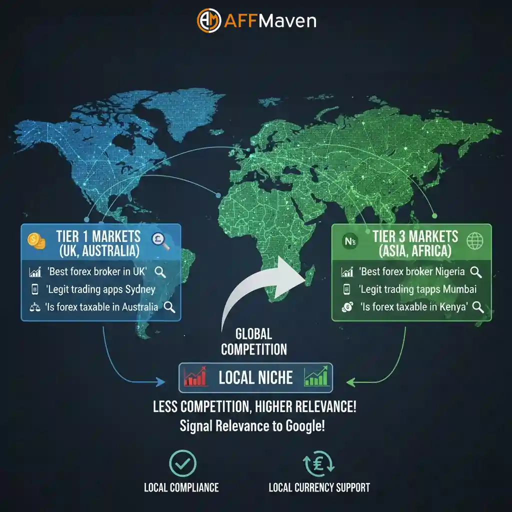 Forex SEO 2026: Effective Keyword Clusters for Affiliate Sites 6 Forex broker keywords by country and region