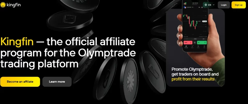 Кінгфін Affiliate Огляд програми 2026: Особливості та виплати 2 Кінгфін Affiliate програма