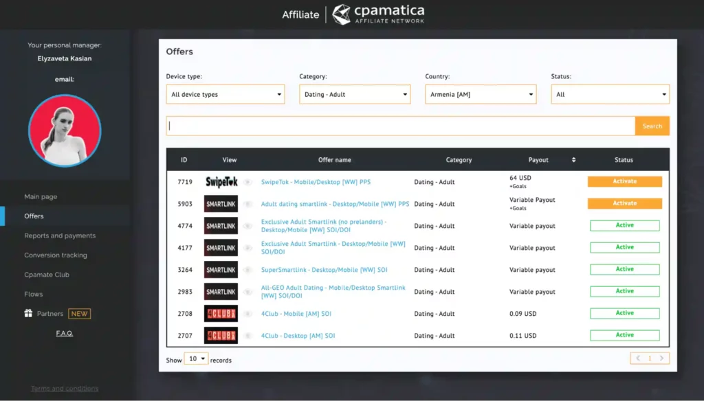 Cpamatica Review 2026: #1 CPA Network for Dating Niche? 13 Select Cpamatica Profitable Offers