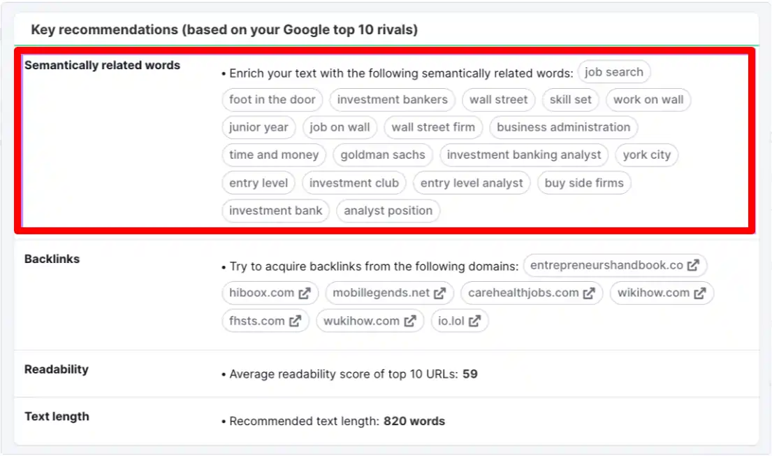 How To Build An Effective SEO Strategy In 2026: Complete Guide 6 Semrush LSI recommendation