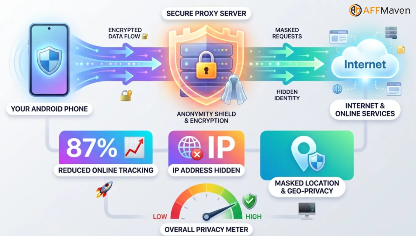 7 Best Android Proxies in 2026 That Actually Work (Tested) 2 Android Proxies Protecting Privacy