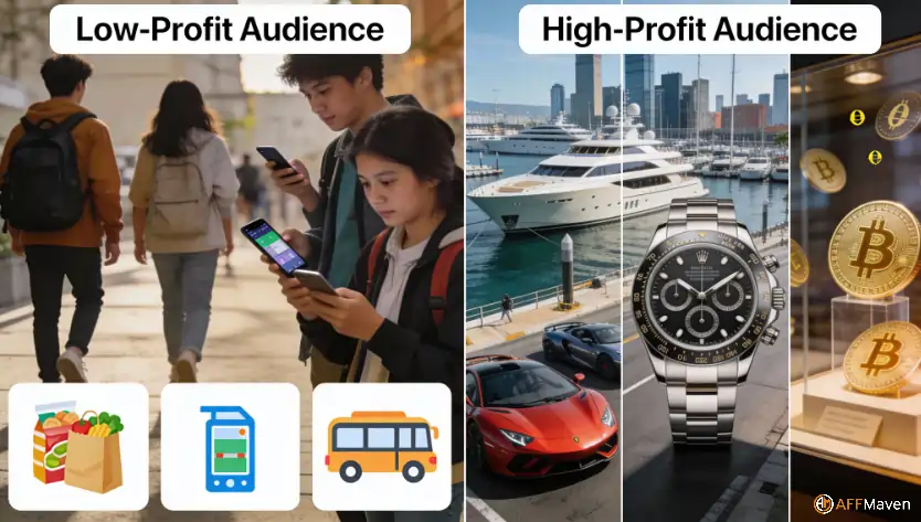 Hoe kies je een winstgevende niche voor AI-influencers in 2026? Doelgroepvergelijking - Lage versus hoge winst