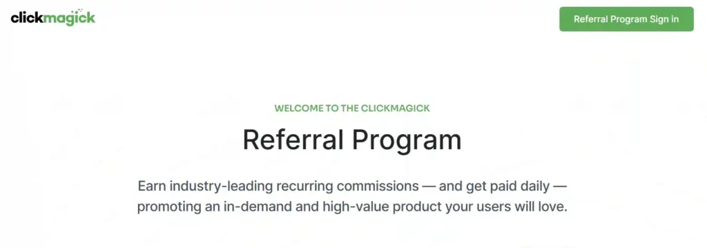 26 Best Recurring Affiliate Programs for SaaS Bloggers 2026 26 ClickMagick Affiliate Program