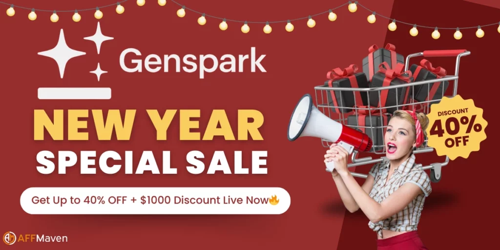 Oferta de Año Nuevo de Genspark: ¡$1000 de descuento que no te puedes perder! 🔥 1 Venta de Año Nuevo de Genspark