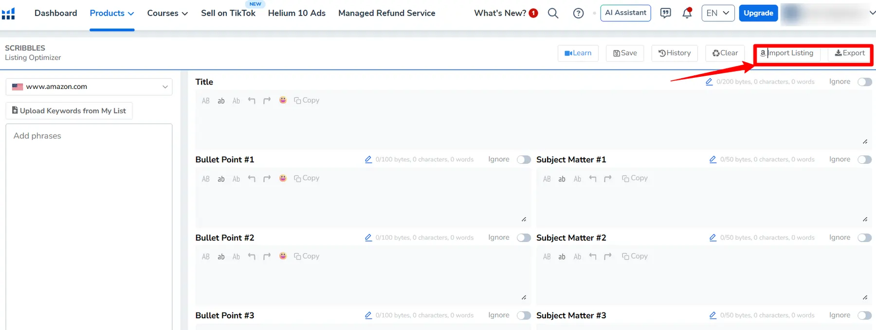 How to Use Helium 10 Scribbles in 2026 for #1 FBA Rankings 6 Helium 10 Scribbles Import and Export Capabilities