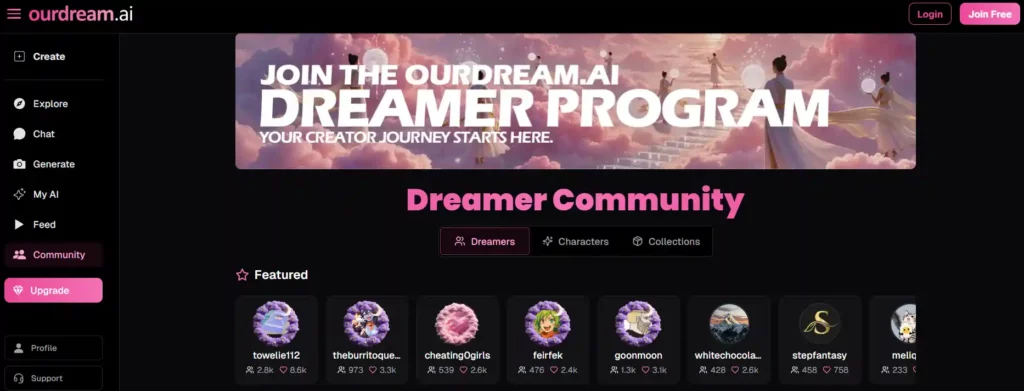 OurDream.ai Affiliate Program Review: Full Breakdown (2026) 12 OurDream.ai Community Features