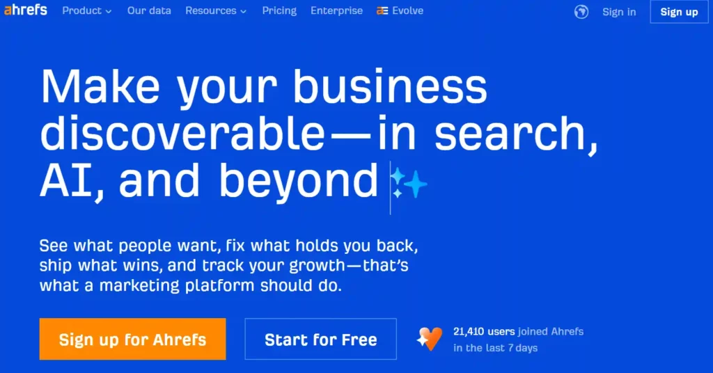 Top 7 SimilarWeb Alternativen für SEO & Verkehrsanalyse (2026) 5 Ahrefs