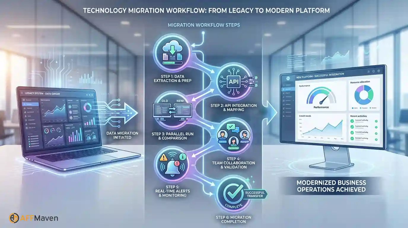 Top 7 SimilarWeb Alternativen für SEO & Verkehrsanalyse (2026) 11 Migration des Technologie-Stacks unter Integration eines SEO-Tools