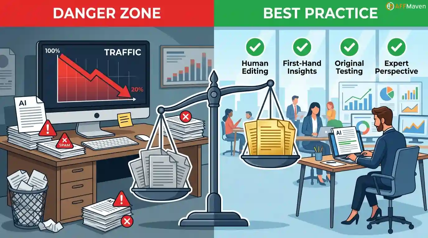 How to Build a Niche Affiliate Website from Scratch (2026) 11 A Warning About AI Content and Quality Control
