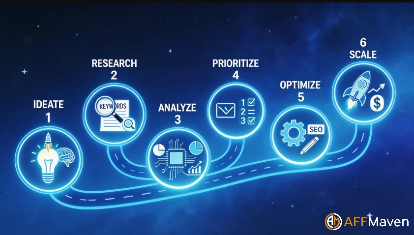 AI Keyword Research for Affiliates: A Complete 2026 Guide 7 AI Keyword Research Complete Workflow