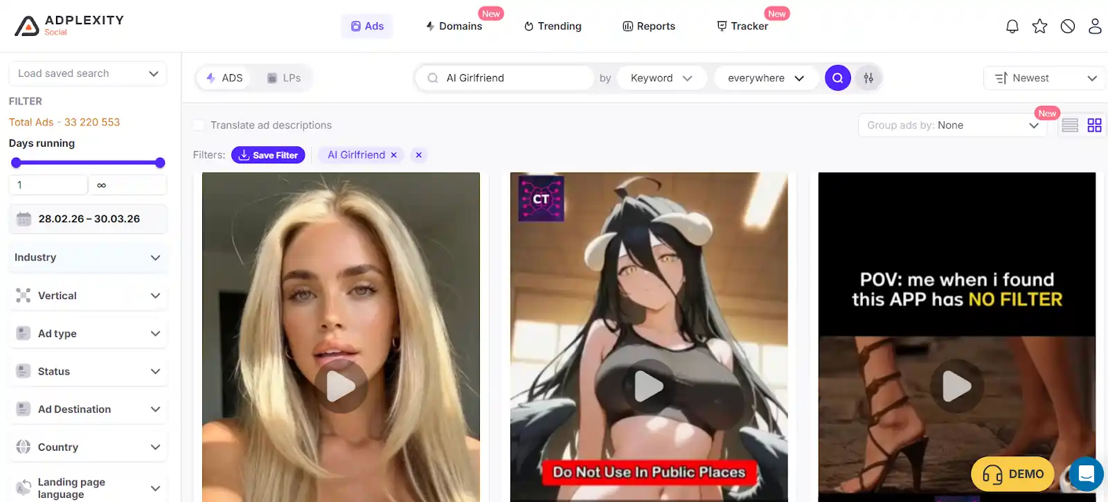 Обзор AdPlexity Social на 2026 год: функции, цены и вердикт 8 AdPlexity Социальный ИИ Знакомства