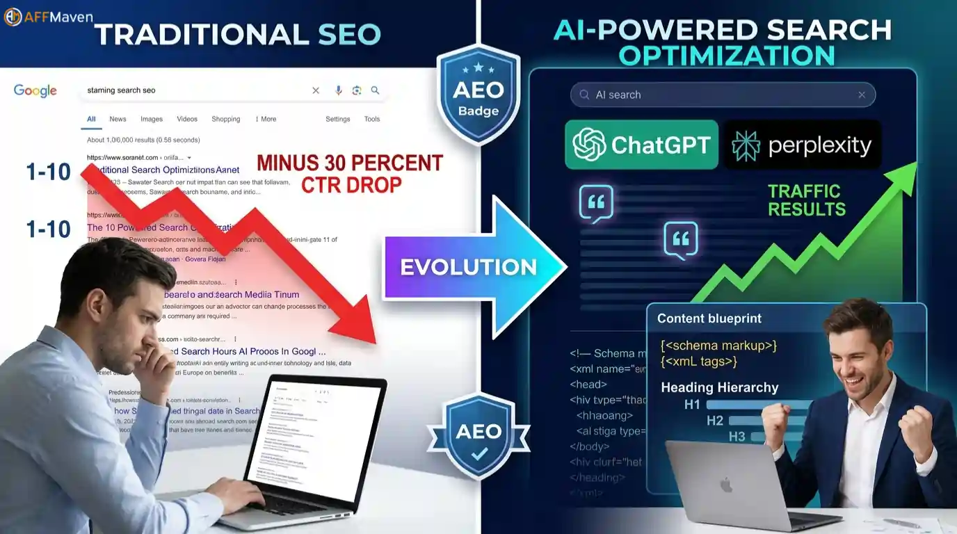 How to Build a Niche Affiliate Website from Scratch (2026) 10 Modern SEO shift from rankings to AI-driven citations