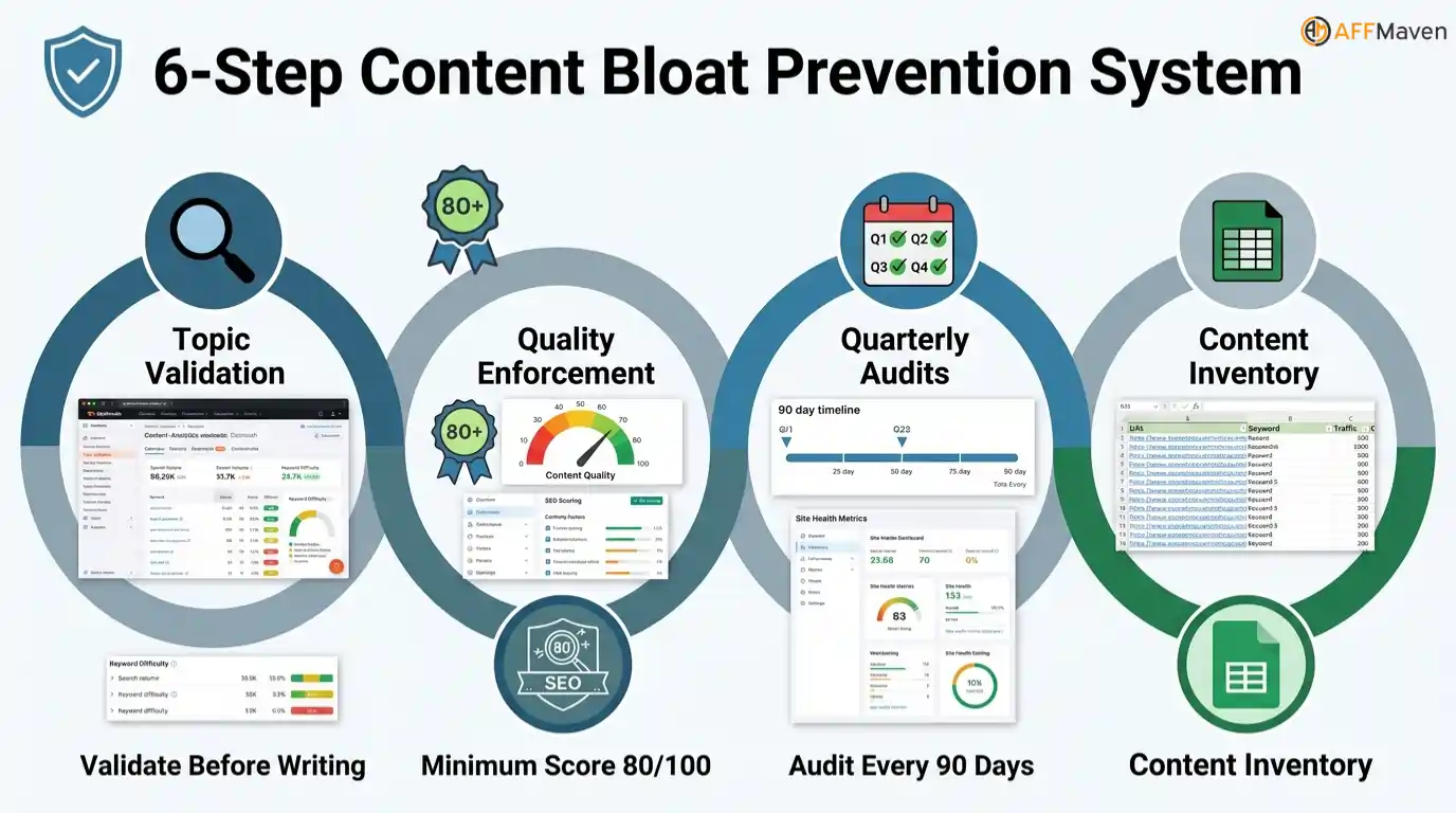 Affiliate Site Content Audit: Remove Bloat and Recover Traffic 21 Preventing Future Content Bloat