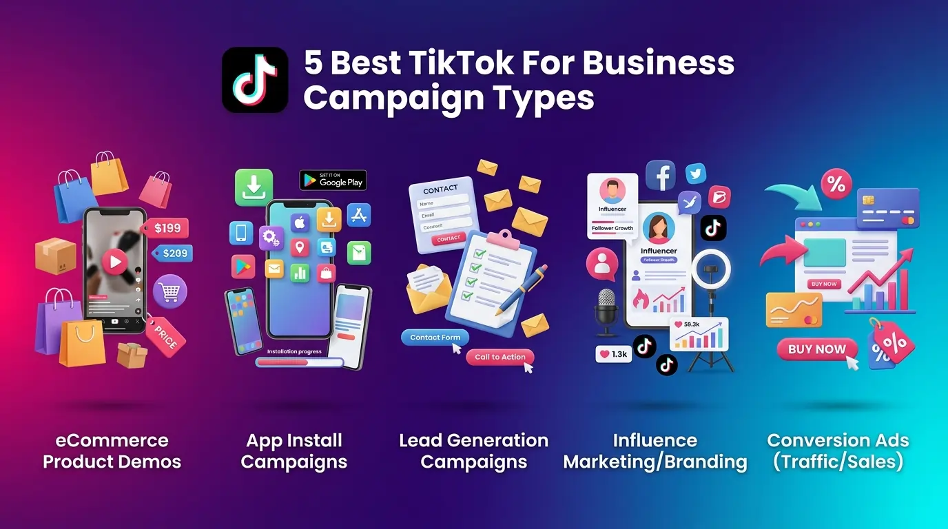 TikTok Für Business-Coupons: Erhalten Sie $6000 in Ad Credits 🎉 (2026) 17 Die besten kostenlosen TikTok Arten von Werbekampagnen