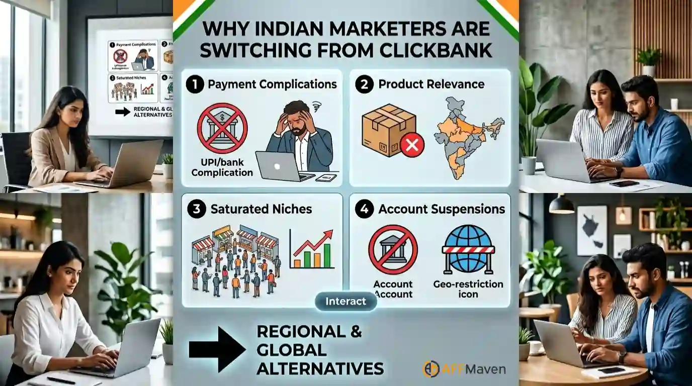 6 alternativas a Clickbank en India en 2026 con pagos más rápidos. 2 Los profesionales del marketing indios se están pasando a alternativas a Clickbank.