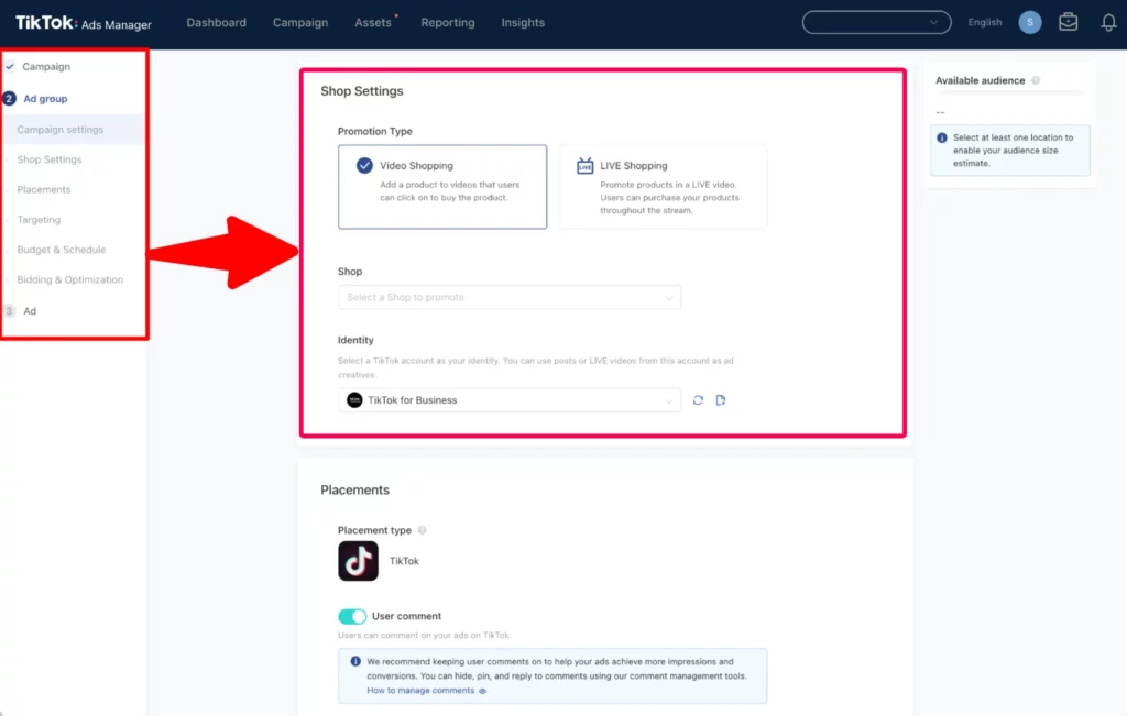 TikTok Für Business-Coupons: Erhalten Sie $6000 in Ad Credits 🎉 (2026) 14 TikTok Erstellung einer Werbeanzeigenmanager-Kampagne