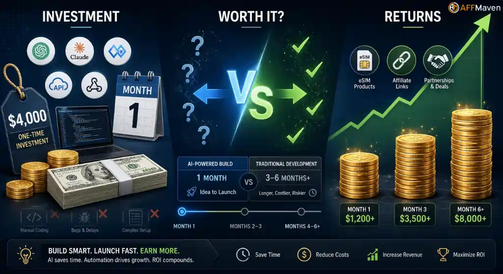 eSIM Affiliate Case Study: 300K Users With Claude Code 7 AI website build generating affiliate revenue