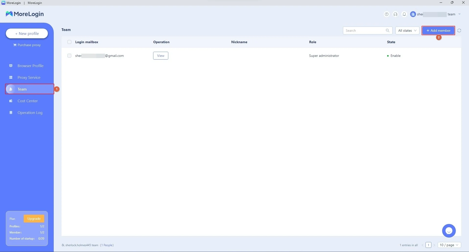 MoreLogin Review 2026: Cloud Phone Hype or Real Edge for Ads? 12 Morelogin Team collaboration Feature