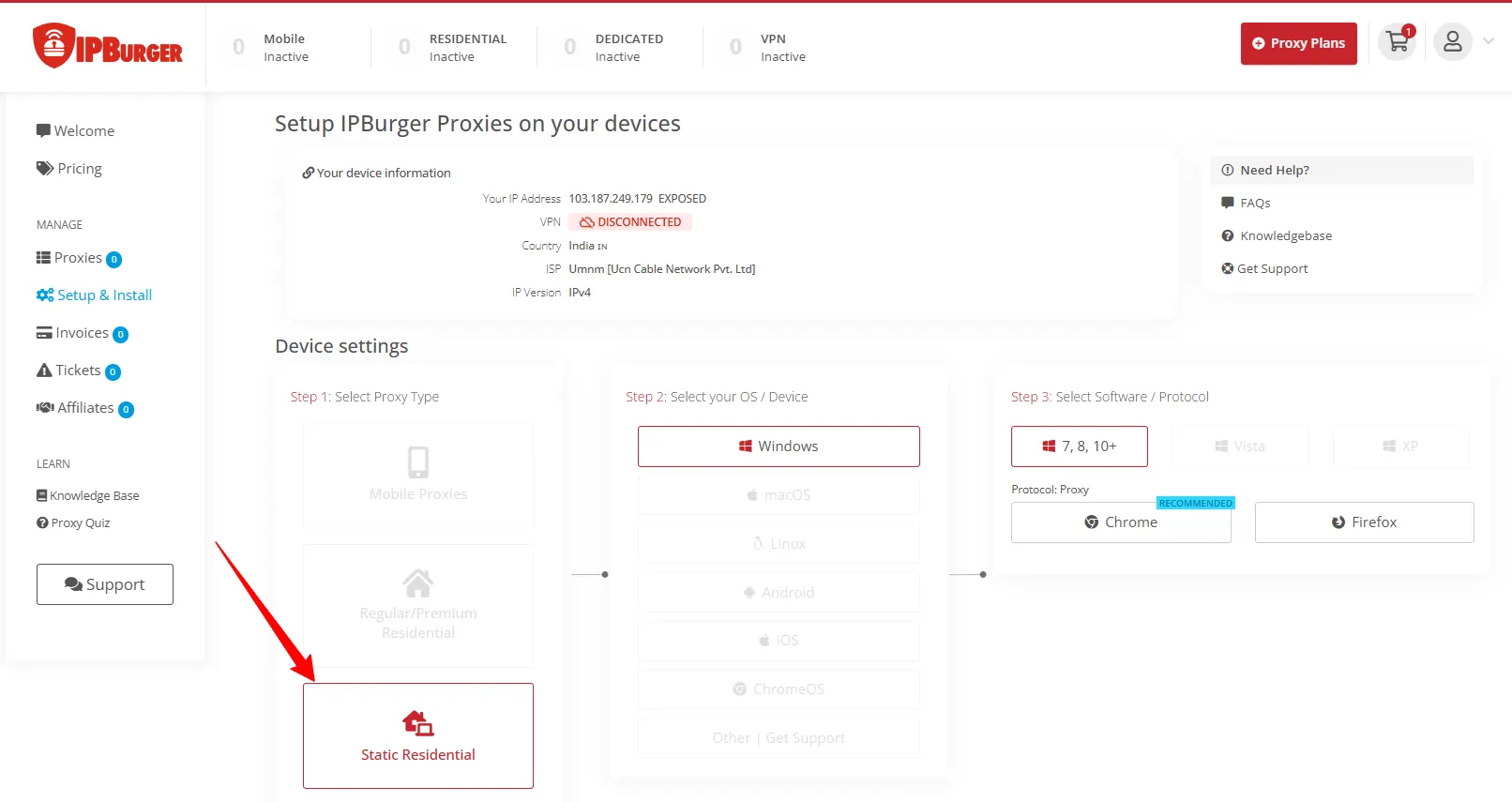 IPBurger Review 2026: Proxies, Mobile IPs & VPN Tested 10 Open the service dashboard in IPBurger