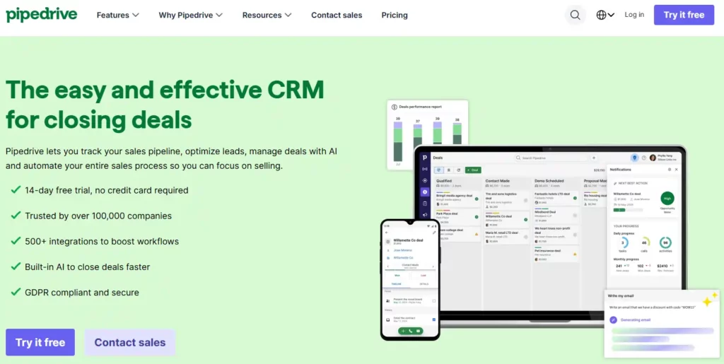 Огляд Pipedrive CRM 2026: функції, ціни, вердикт 2 Pipedrive