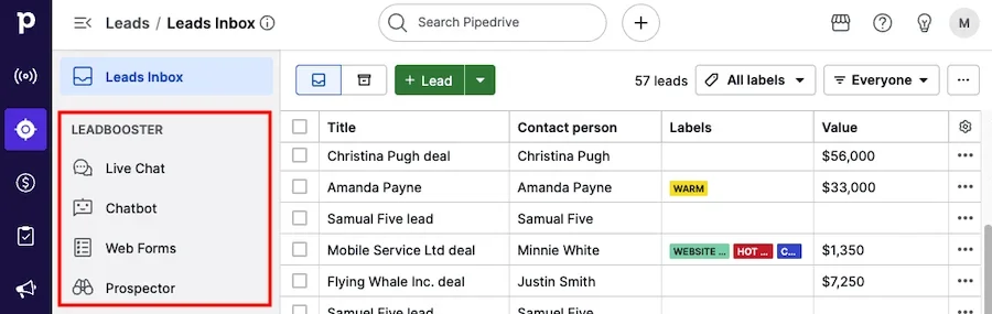 Огляд Pipedrive CRM 2026: функції, ціни, вердикт 9 Додаток Pipedrive LeadBooster