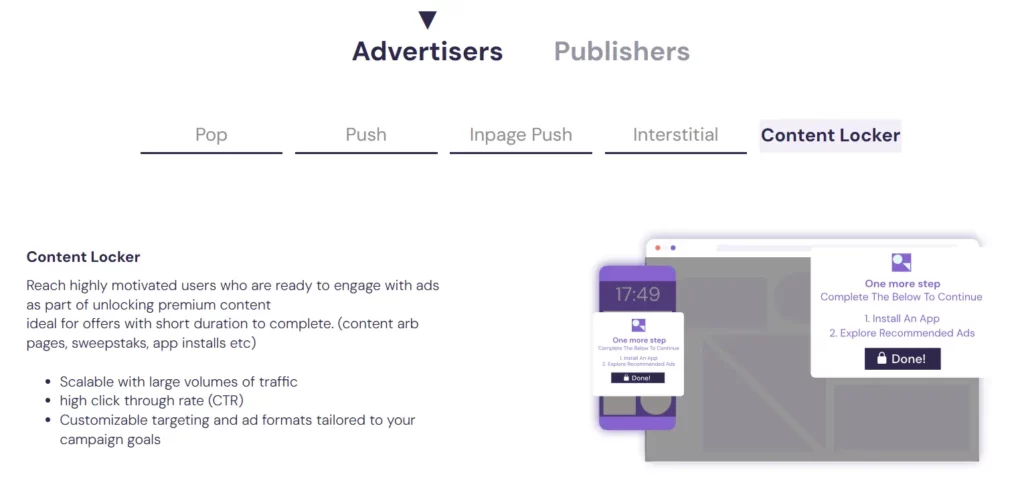AdMaven Review 2026: Formats, Payouts and the Real Results 7 AdMaven Content Locker Ads