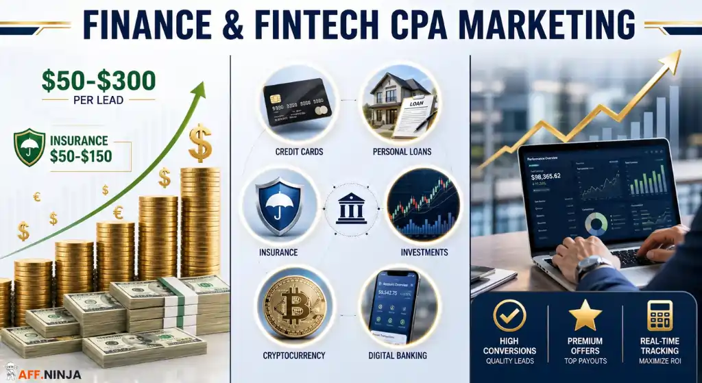 Los 6 mejores nichos para CPA Affiliate Marketing 2026 - Multiplica por 10 tu retorno de inversión 4 Contador Público Certificado (CPA) en Finanzas y Fintech Affiliate Nichos de marketing
